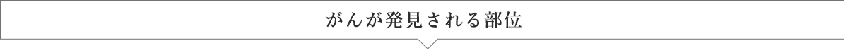 がんが発見される部位