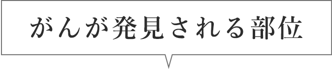 がんが発見される部位