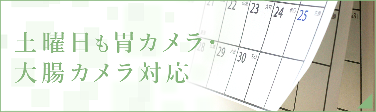 土曜日も胃カメラ・大腸カメラ対応